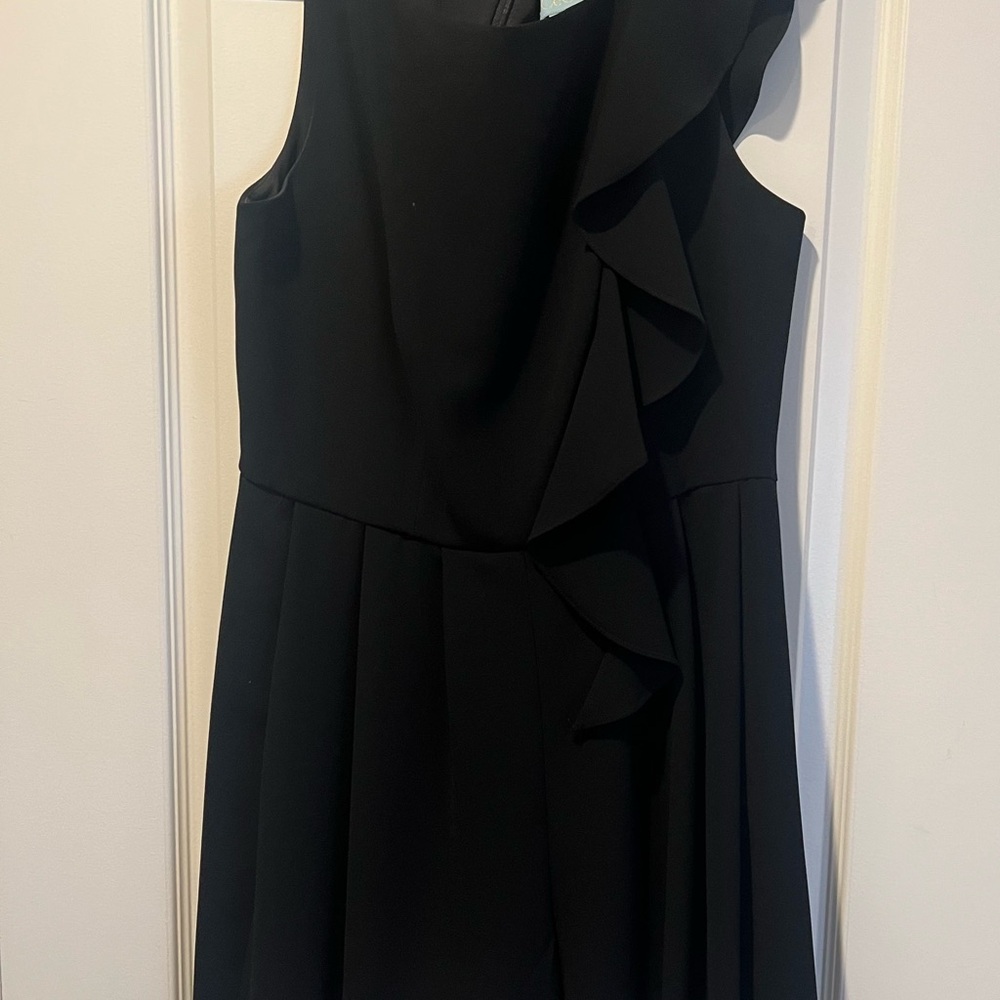 CeCe Black Ruffled Jumpsuit